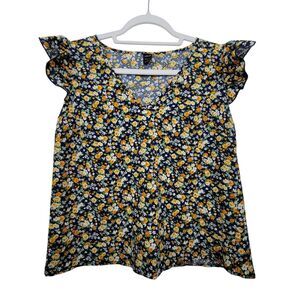 Shein Floral Short Length Blouse Size Small